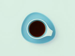 Preview wallpaper cup, minimalism, tea, drink, blue