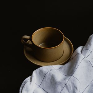 Preview wallpaper cup, plate, towel, cloth, still life