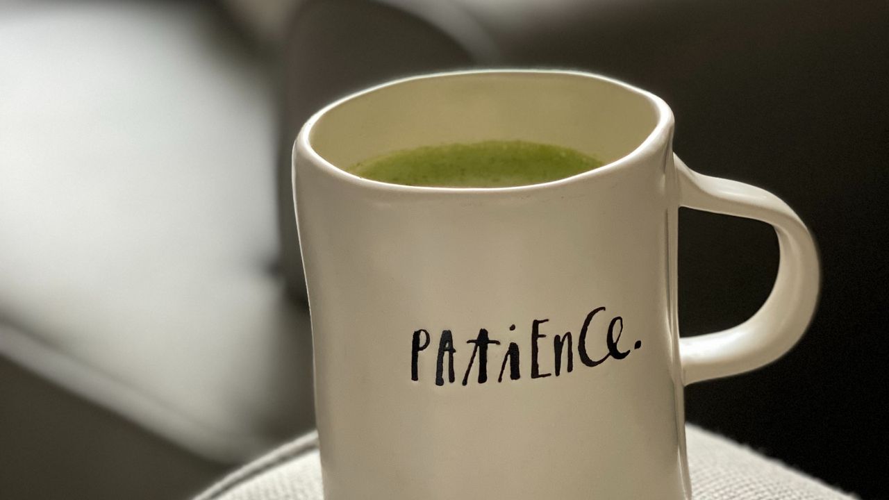 Wallpaper cup, tea, drink, words, inscription