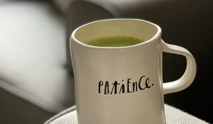 Preview wallpaper cup, tea, drink, words, inscription