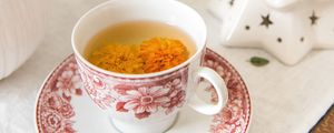 Preview wallpaper cup, tea, drink, flowers