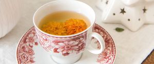 Preview wallpaper cup, tea, drink, flowers