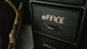 Preview wallpaper cupboard, wooden, black, handle, inscription