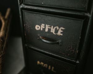 Preview wallpaper cupboard, wooden, black, handle, inscription