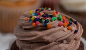 Preview wallpaper cupcake, dessert, chocolate, food
