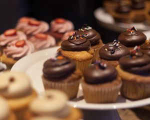 Preview wallpaper cupcakes, dessert, chocolate, food