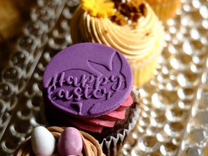 Preview wallpaper cupcakes, topping, dessert, eggs, easter