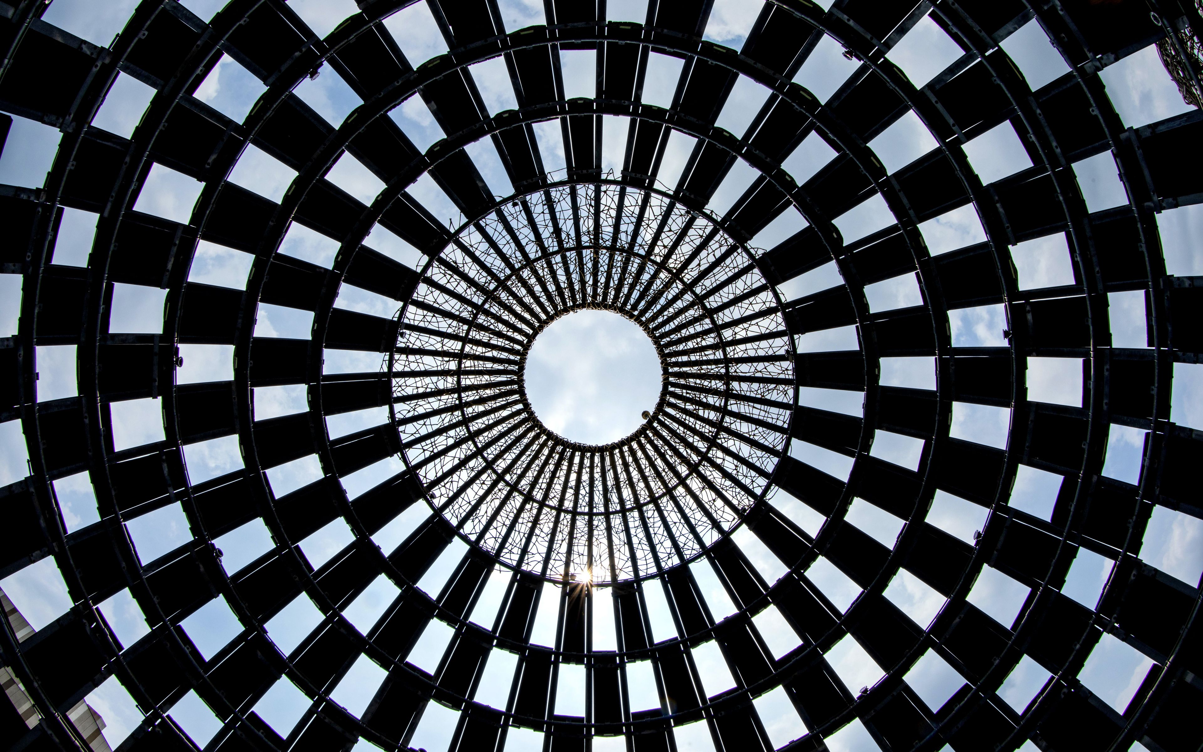 Download wallpaper 3840x2400 cupola, architecture, construction, glass