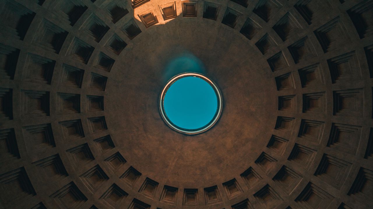 Wallpaper cupola, ceiling, circles, fasting