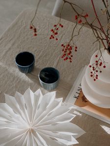 Preview wallpaper cups, branch, berries, decor, aesthetics