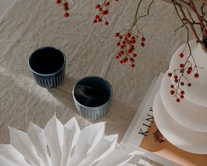 Preview wallpaper cups, branch, berries, decor, aesthetics