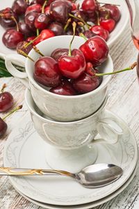 Preview wallpaper cups, cherries, red, ripe