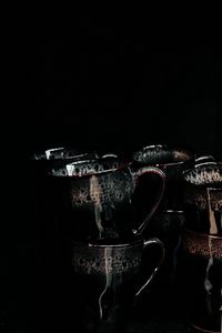 Preview wallpaper cups, dark, dishes, darkness