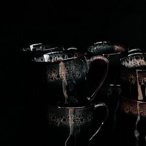 Preview wallpaper cups, dark, dishes, darkness