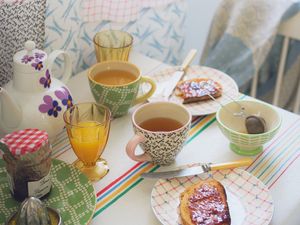 Preview wallpaper cups, tea, breakfast, tea party