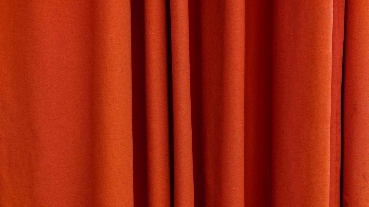Wallpaper curtain, fabric, orange, texture