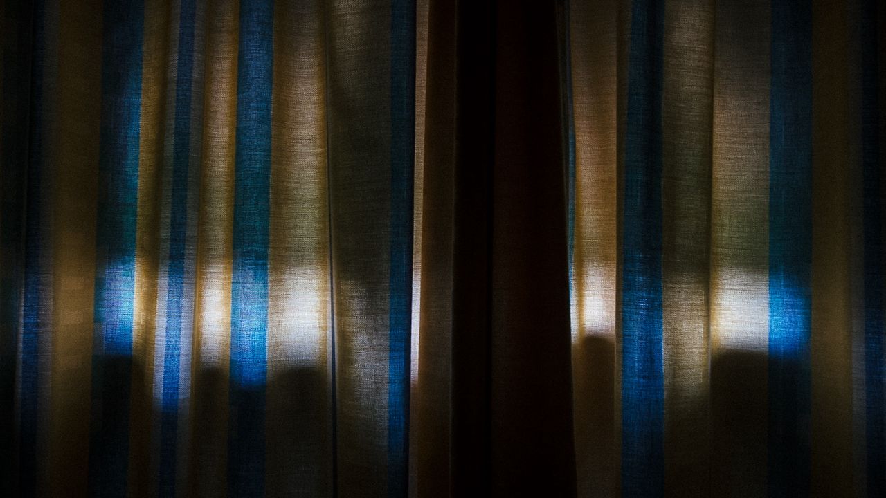 Wallpaper curtain, shadow, dark, window