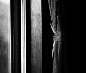 Preview wallpaper curtain, wall, bw, dark