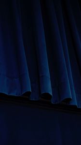 Preview wallpaper curtains, fabric, texture, blue, dark