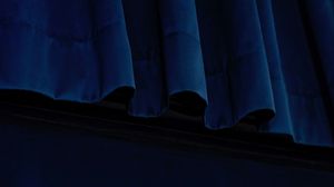 Preview wallpaper curtains, fabric, texture, blue, dark