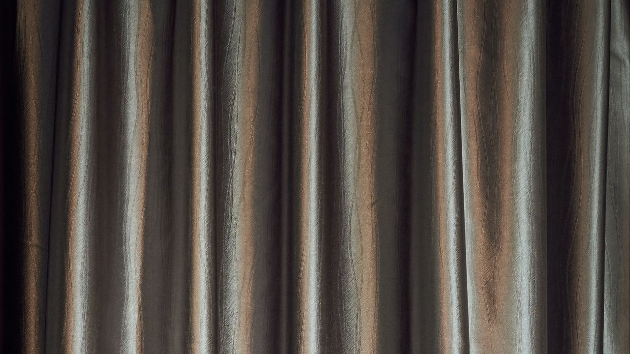 Wallpaper curtains, folds, wavy, gray