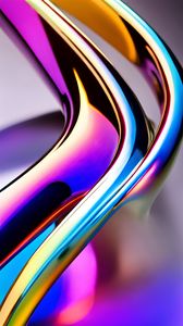 Preview wallpaper curve, metallic, mother of pearl, abstraction