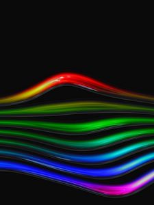 Preview wallpaper curved, line, rainbow, glass, bright, tube