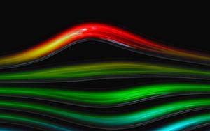 Preview wallpaper curved, line, rainbow, glass, bright, tube