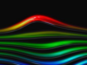 Preview wallpaper curved, line, rainbow, glass, bright, tube