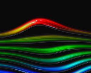 Preview wallpaper curved, line, rainbow, glass, bright, tube