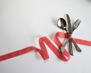 Preview wallpaper cutlery, tape, fork, spoon, knife