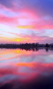 Preview wallpaper cuxhaven, germany, lake, sunset