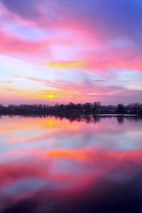 Preview wallpaper cuxhaven, germany, lake, sunset