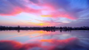 Preview wallpaper cuxhaven, germany, lake, sunset