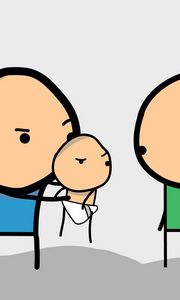 Preview wallpaper cyanide and happiness, kid, drawing