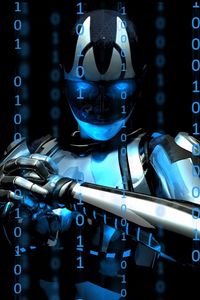 Preview wallpaper cyborg, robot, figures