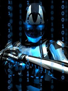 Preview wallpaper cyborg, robot, figures