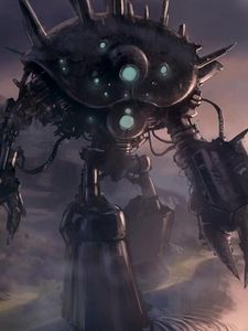 Preview wallpaper cyborg, robot, man, weapons