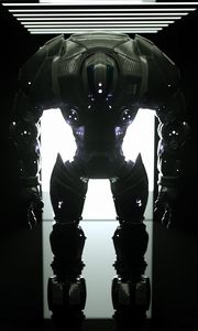 Preview wallpaper cyborg, robot, technology, glow