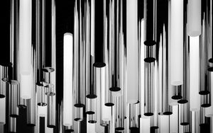 Preview wallpaper cylinders, light, bw