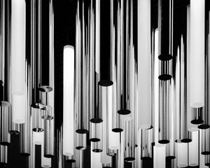 Preview wallpaper cylinders, light, bw