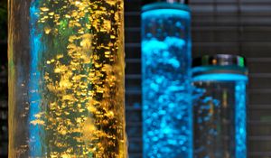 Preview wallpaper cylinders, liquid, glow