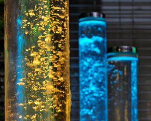 Preview wallpaper cylinders, liquid, glow