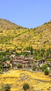 Preview wallpaper cyprus, village, mountains, buildings