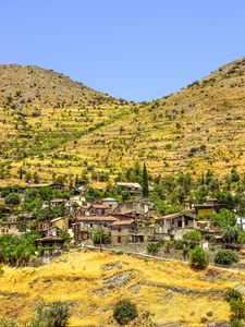 Preview wallpaper cyprus, village, mountains, buildings