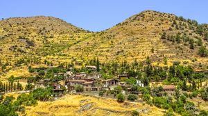 Preview wallpaper cyprus, village, mountains, buildings