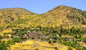 Preview wallpaper cyprus, village, mountains, buildings