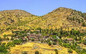 Preview wallpaper cyprus, village, mountains, buildings