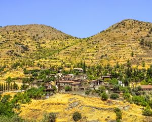 Preview wallpaper cyprus, village, mountains, buildings