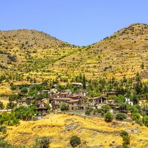 Preview wallpaper cyprus, village, mountains, buildings